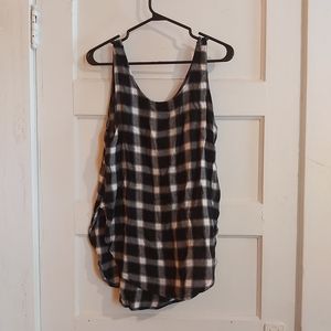 Black and white plaid tank
